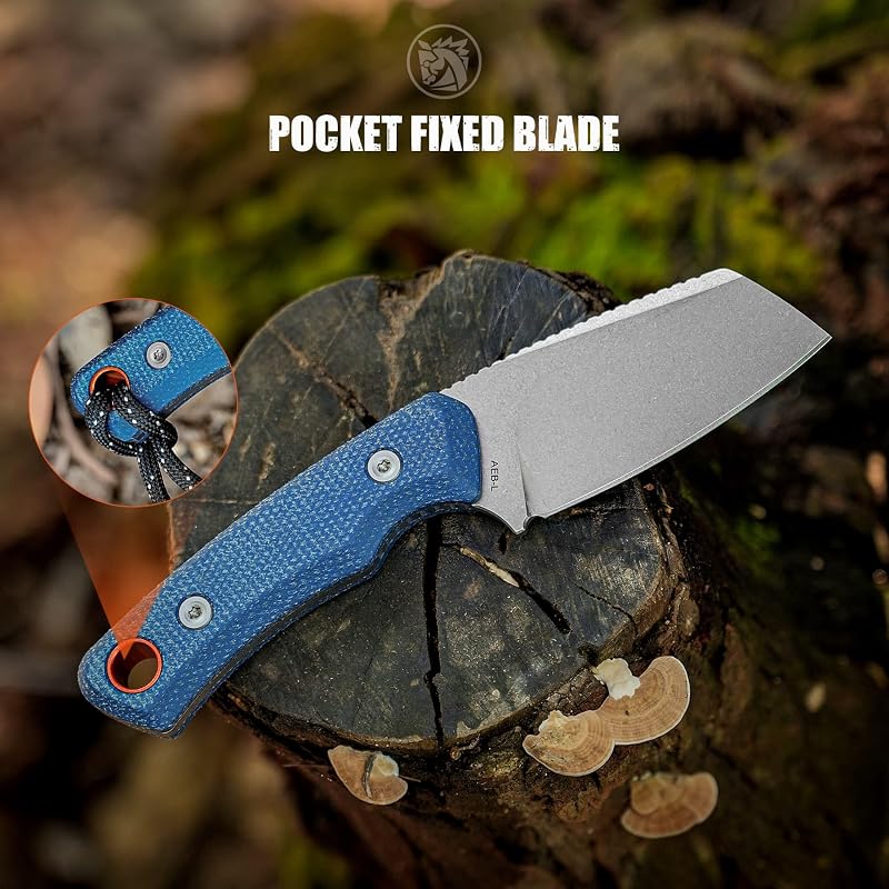 Vosteed Marmoset 2.20" AEB-L Blade Micarta Handle - Blue Variation