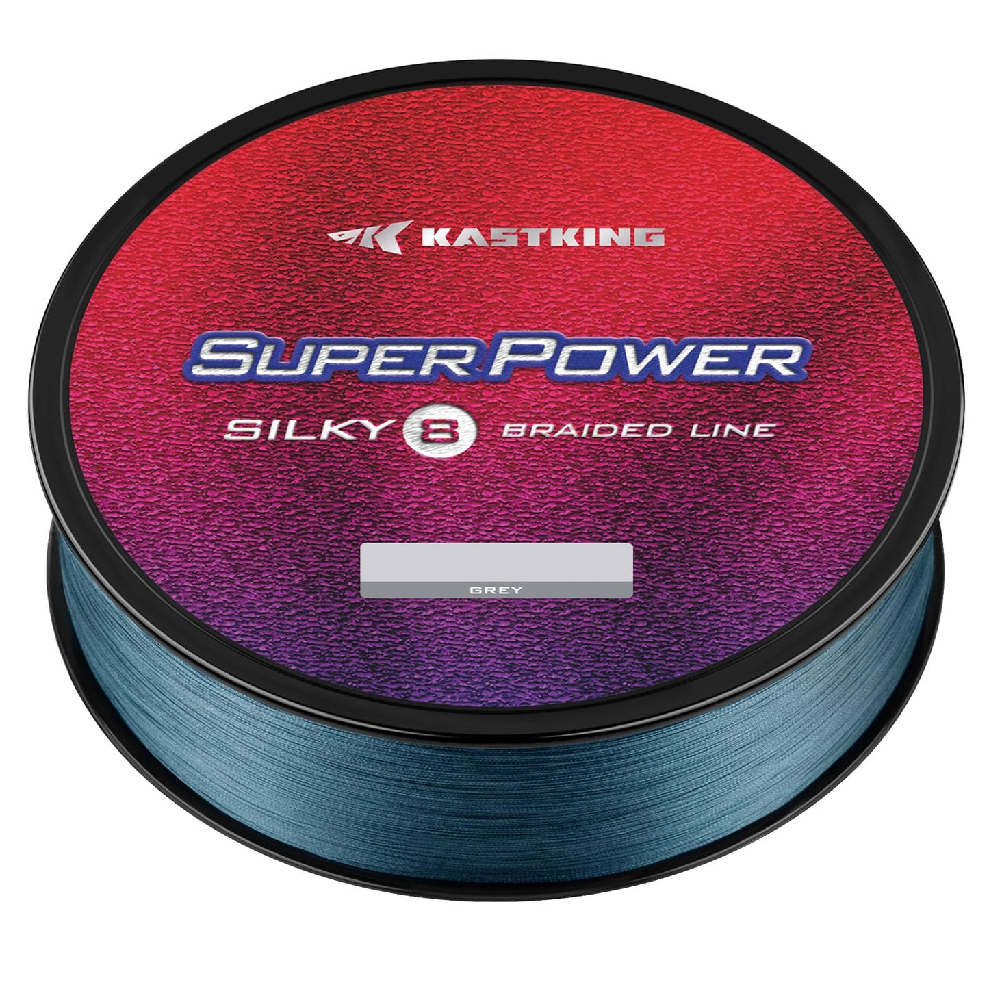 KastKing Superpower Silky8 Braided Fishing Line, Gray, 8 Strands, 40 LB, 300 Yds