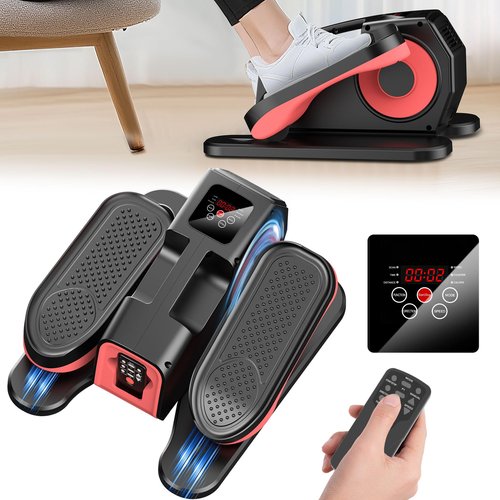 Under Desk Elliptical Machine,Leg Exerciser as Seen on Tv for Seniors with 15 Adjustable,Electric Seated Pedal Exerciser,Forward & Reverse Direction,Manual & Auto Mode for Home Office