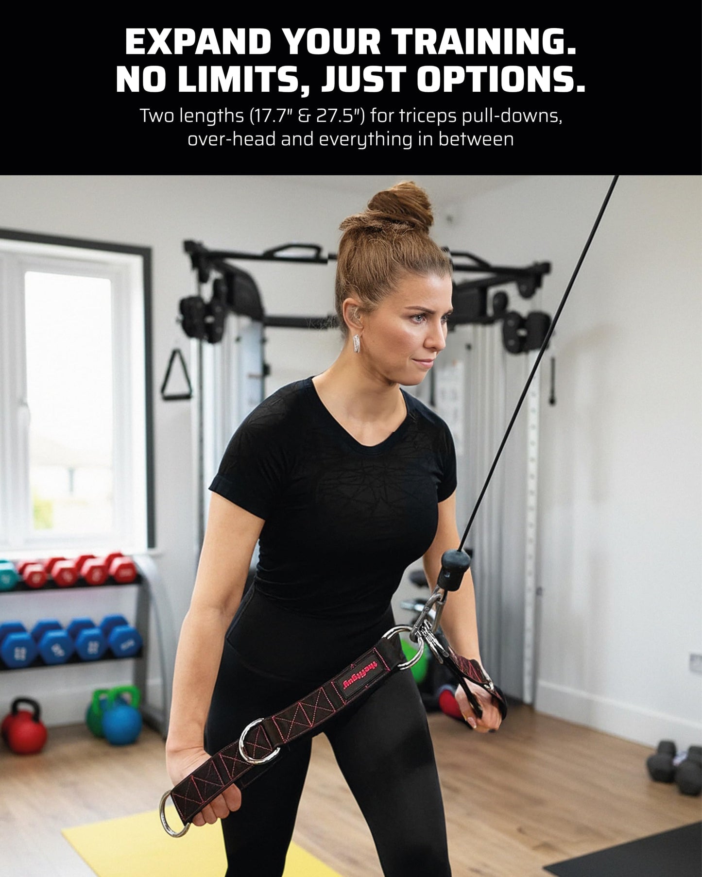 THEFITGUY Cable Extension Straps for Cable Machine Attachments & Gym (Pair)
