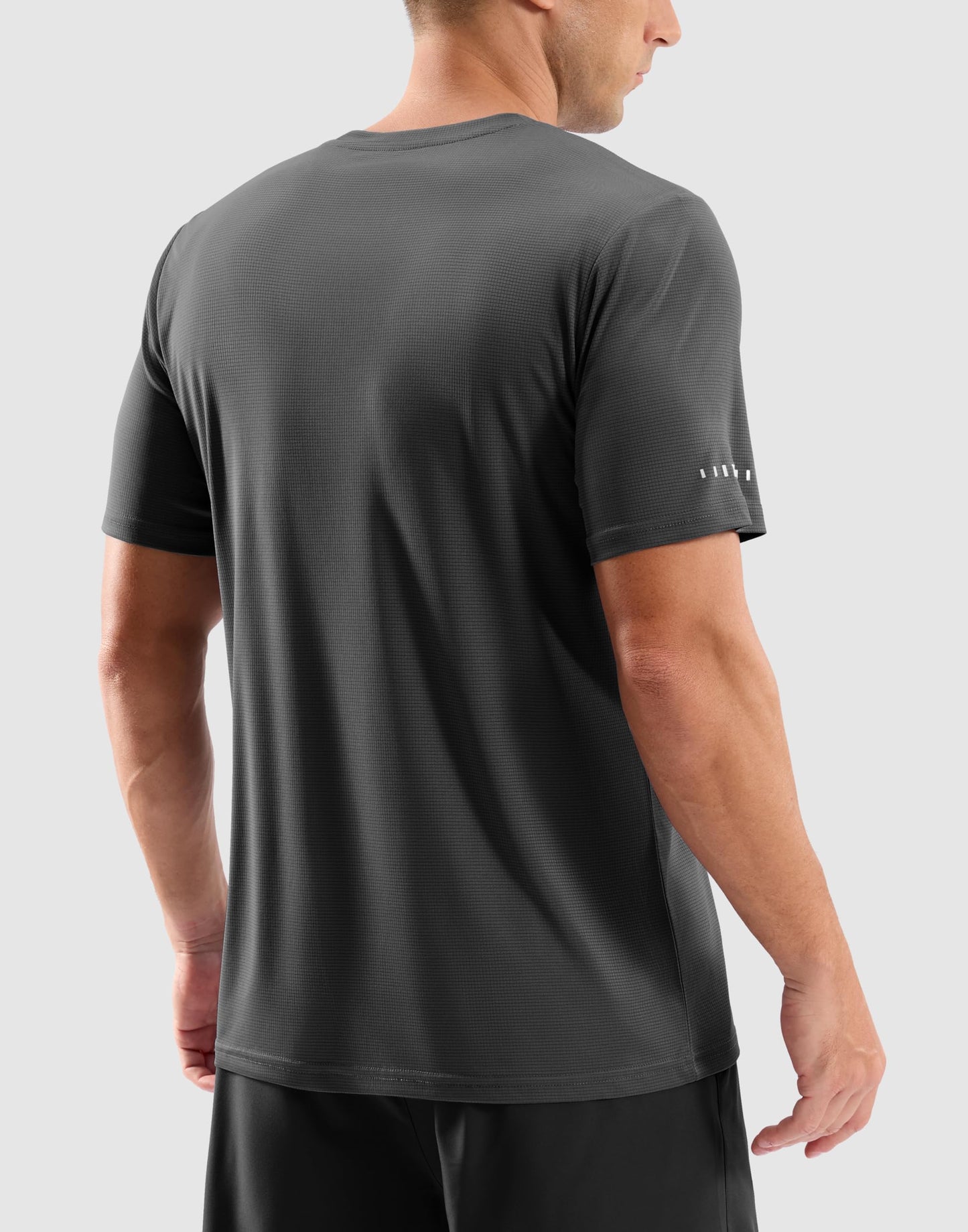 Men's Workout Breathable T-Shirts Dry Fit UPF 50+ Sun Shirts Moisture Wicking Cooling Tee for Athletic, Running, Hiking (Iron Grey, XL)