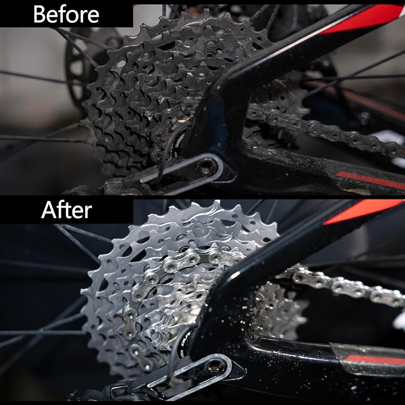 Dry Lube Bike Cleaning Kit with 500ml Biodegradable Degreaser, 60ml Lube & 4 Brushes – Variation: Dry Lube