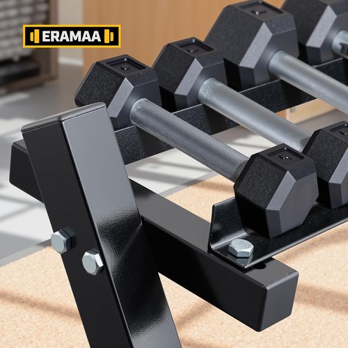 3 Tier Dumbbell Rack Stand Only(1100lbs), Adjustable Weight Rack Made with Heavy-Duty Hardened Steel, Space-Saving Design, Weight Storage Holder for Home Gym Dumbbells