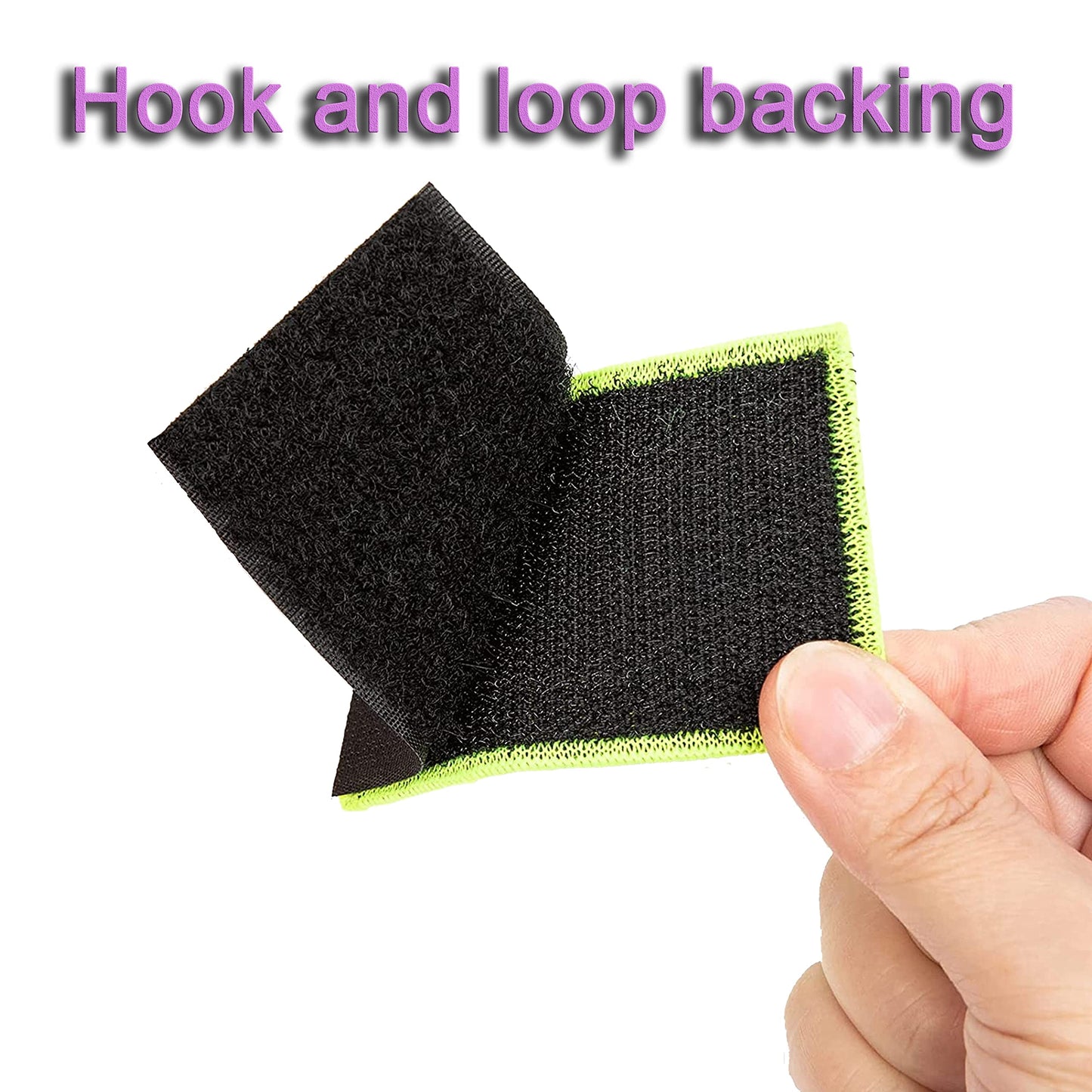 ZESION 2pcs Reflective Safety Patches， Hook and Loop Reflective Patches for Night Sports, Labor Wear, Rain Jackets, Hikers, Dog Tactical Undershirts, Firefighter Rescue, Green