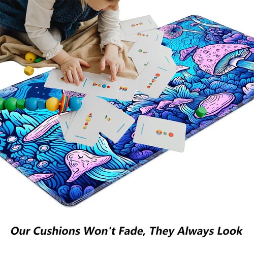 Fascinating Mushroom for MTG & TCG Playmat Mouse Pad,BFDHGQZC 24" x 14" Game Mat for MTG/RPG/CCG Trading Card Game Playmats Table Mat Perfect for Card Games Video Games Computer Office