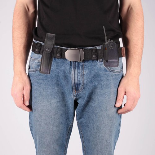 Starfa 4 PCS Nylon Duty Belt Keepers with Double Snaps,Universal Fit for 2" Wide Police,Security&Tactical Belts,Law Enforcement Gear&Duty Belt Accessories(Black)