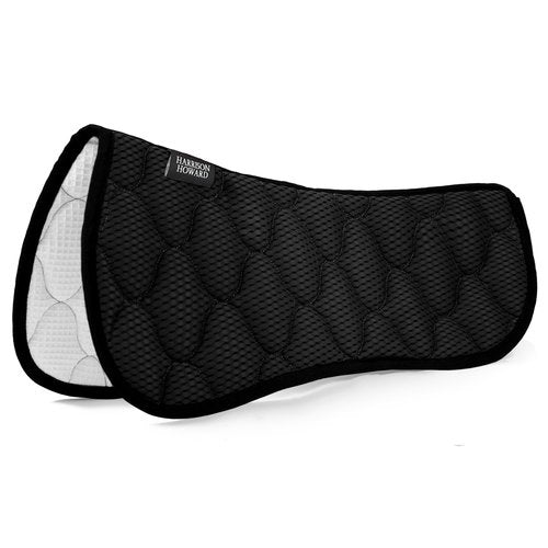 Harrison Howard Mesh Riding Half Pad for English Saddle Comfortable Cushioning Horse Saddle Pad Reduce Pressure on Horse?™s Back Shock Absorbing Riding Pad Black