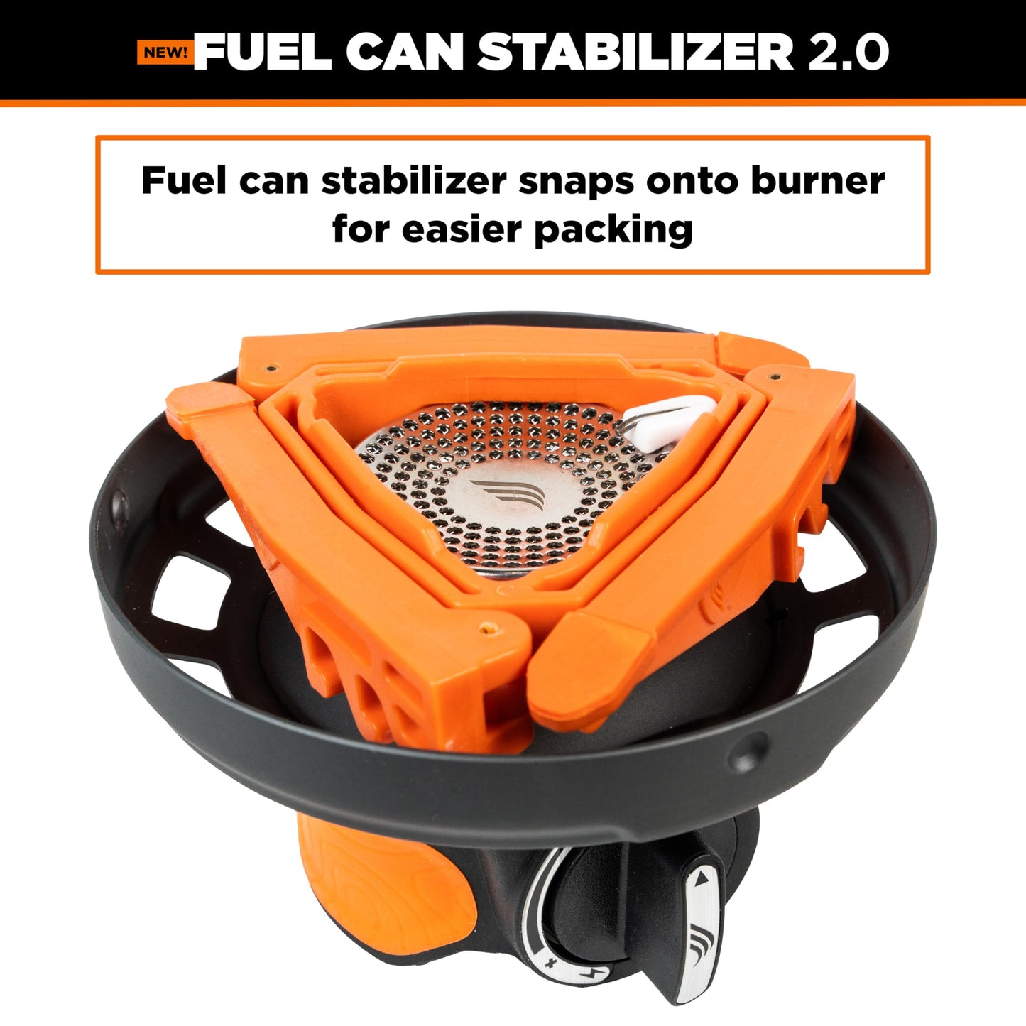 Jetboil Fuel Can Stabilizer 2.0 with Foldable Legs for Jetboil Camp Stove Systems, New for 2025