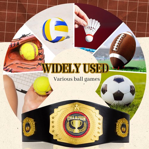 Wiwiqing 51 Inch Championship Belt Adult Large Champion Trophy Belt Leather Wrestling Title Belts for Heavy Award, Sports, Prizes, and Events Gift(Gold,Trophy Style)