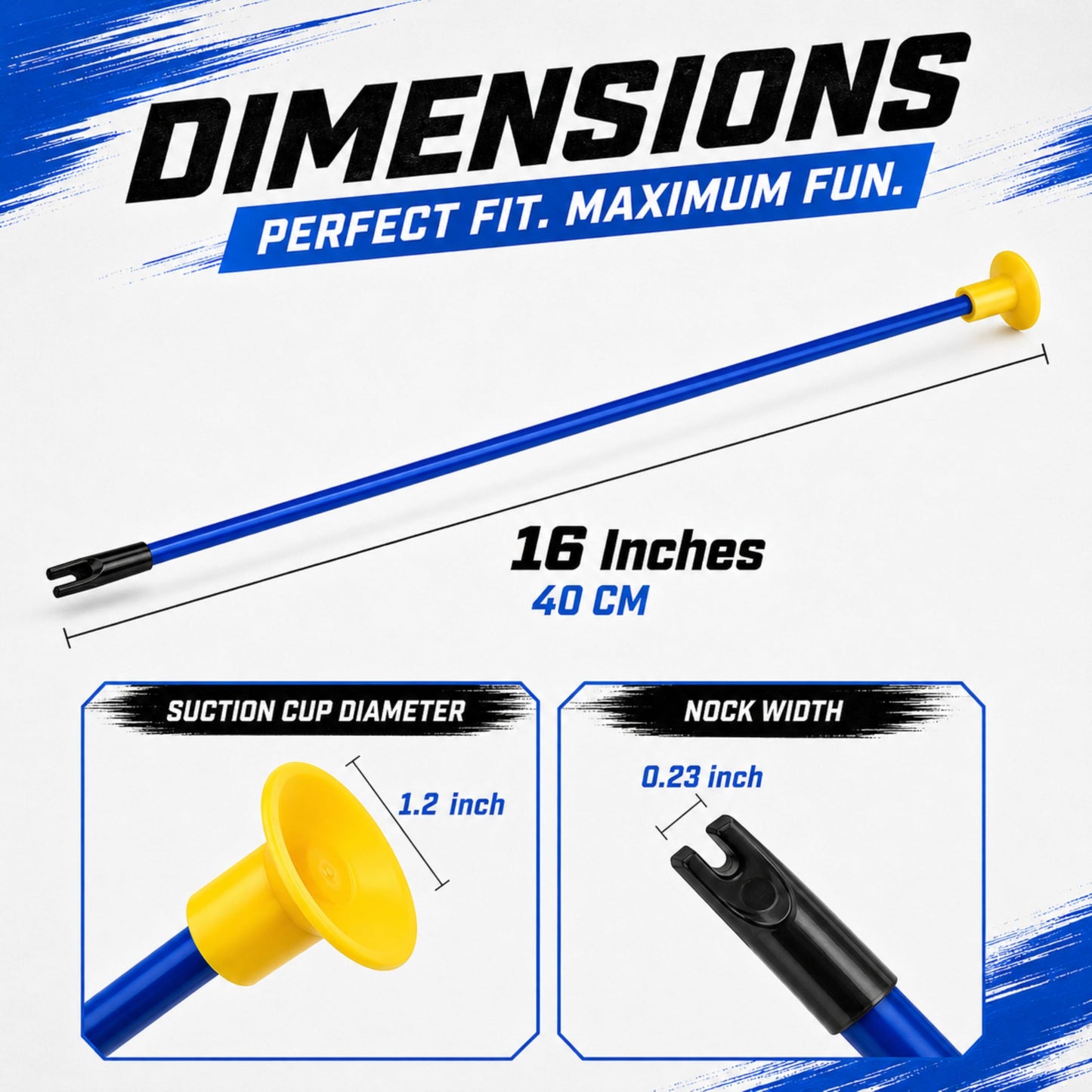 Liberty Imports 12 Pack Replacement Arrows for Kids Archery Set - 16" Long Extra Arrows, Compatible with Most Brand Archery Sets