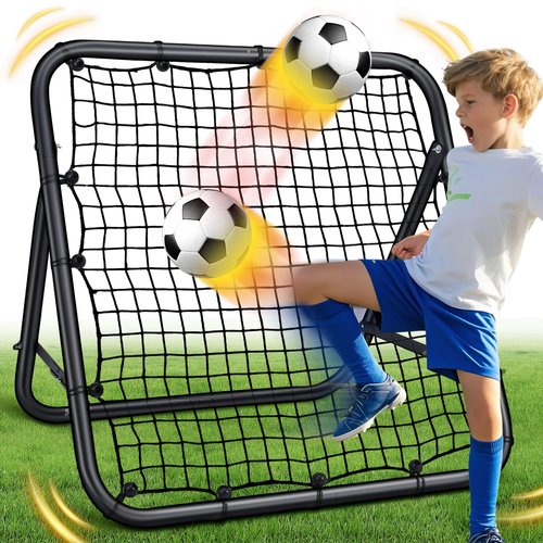MoKo Soccer Rebounder, Quick-Switch Angle Soccer Rebounder Net, Portable & Easy Setup Rebound Net Football Training Gifts, Aids & Equipment at Backyard, Lawn, Park for Kids, Teens & Adults