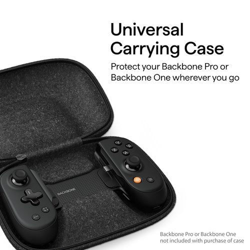 BACKBONE Universal Carrying Case, Travel Case Pro and One Mobile Controller, Foam-Reinforced Felt Molded Shell for Soft, Sleek and Premium Feel, Protects Against Rattles and Bumps