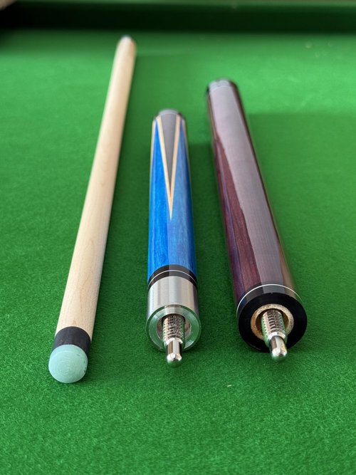 Heavy Hitter Jump Break Cue, 23oz~25oz 14mm Bakelite Tip 3 Piece Pool Cue for Effortless Jumps (B)