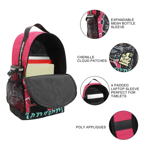 Godzilla Large Graphic 17.5” Pink Backpack