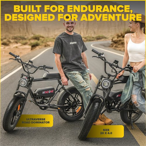 ULTRAVERSE 20x4 E-Bike Fat Tire - Robust, High-Performance 20inch Fat Tyre for MTB and Ebikes, Durable All-Terrain Directional Tread, Superior Density for Street & Trail Adventures-2 Unit