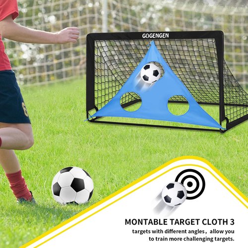 Soccer Goal, 2 of 6x4 Soccer Goals for Backyard with Soccer Net, Soccer Ball, Target, Cones, Soccer Training Equipment for Toddler Kids Youth