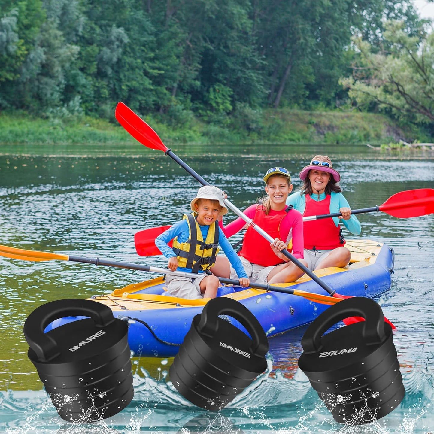 Kayak Scupper Plug Kit Scupper Plugs Drain Holes Stopper with Silicone Handle Universal Kayak Plugs for sit on top of Kayak Canoe Boat