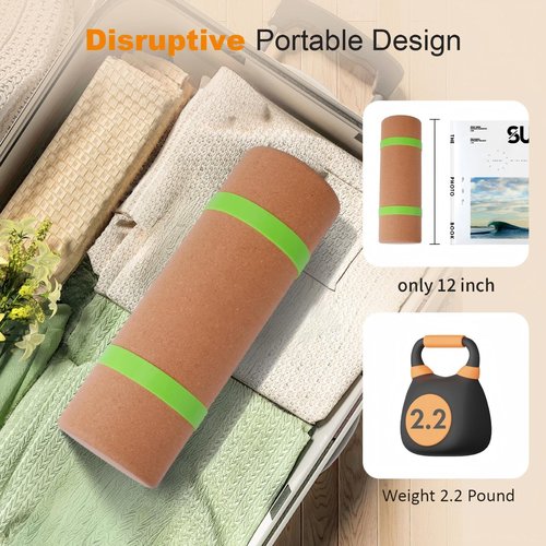 Craftspire Cork Balance Board Ankle Stability Trainer, Textured Natural Cork Foot Strengthener for Mobility Support and Fall Protection, Balance Board for Foot Function