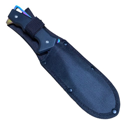 JPOKINAWA 10.5" Full-Tang Fixed Blade Tactical knife - Fade, Stainless steel Blades sharp