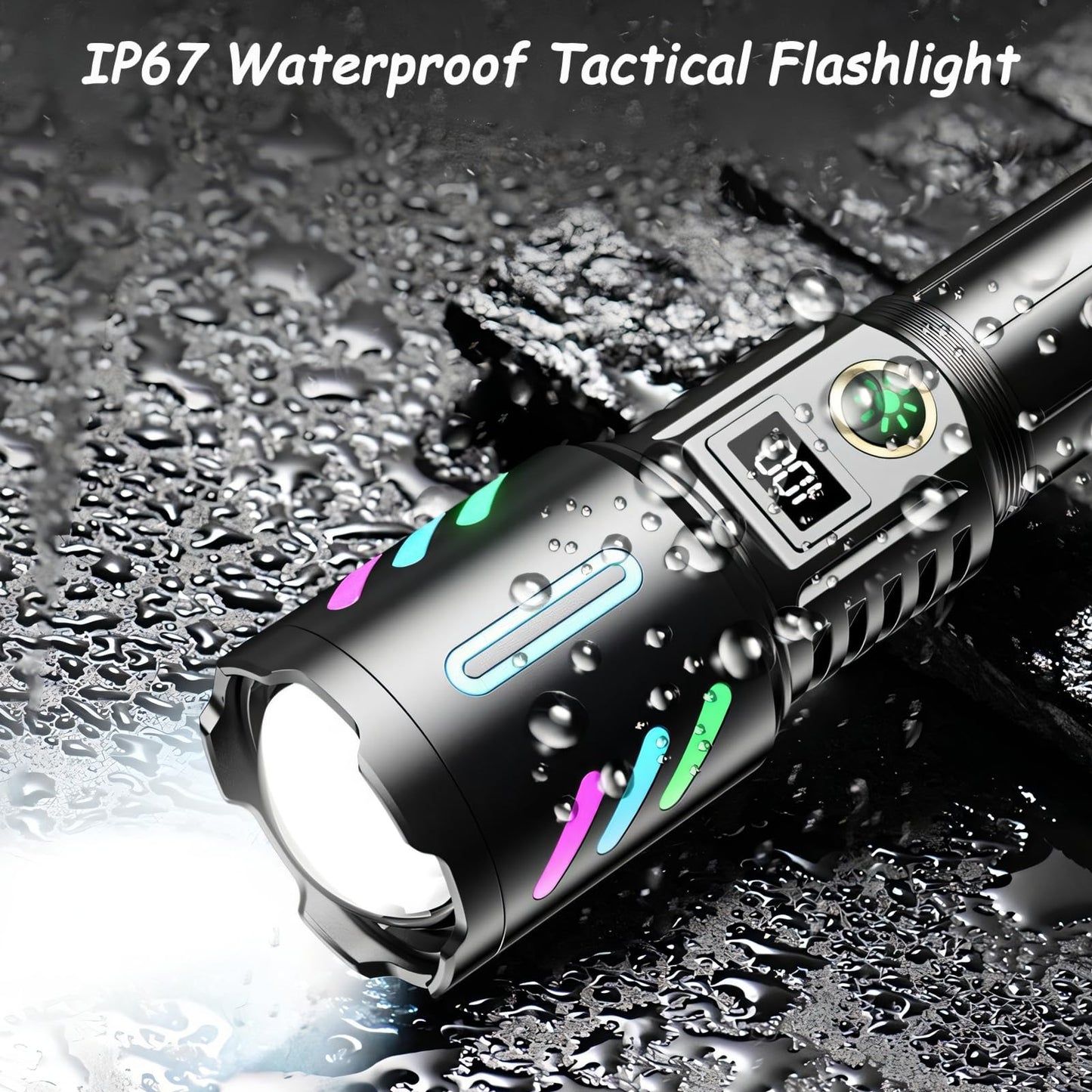 kwznob Rechargeable Flashlights 990,000 Lumens, Super Bright Flashlights with 5 Modes Adjustable, Waterproof Flashlight Powerful Flash Light for Home Camping Hiking Emergencies Gift