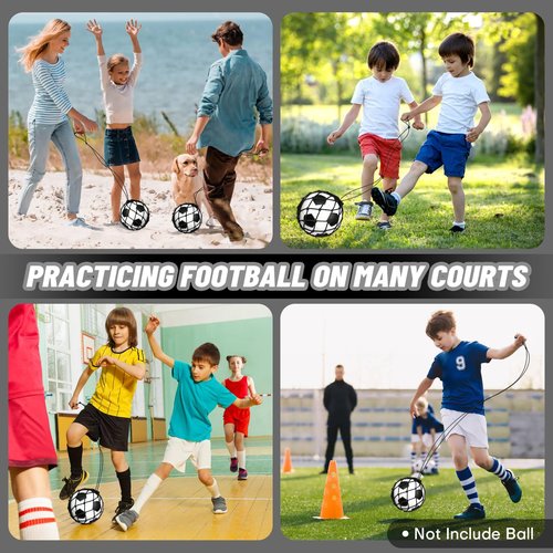 Rolitwils Soccer Kick Trainer 2 Psc with Return Net - Football Training Equipment for Boys & Girls