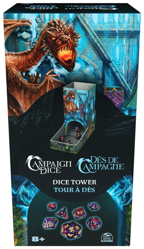 Campaign Dice Tower, Portable 7 Polyhedral Dice Role-Playing Board Games DND Dungeons Dragons MTG Magic The Gathering, for Adults & Kids Ages 8 and up