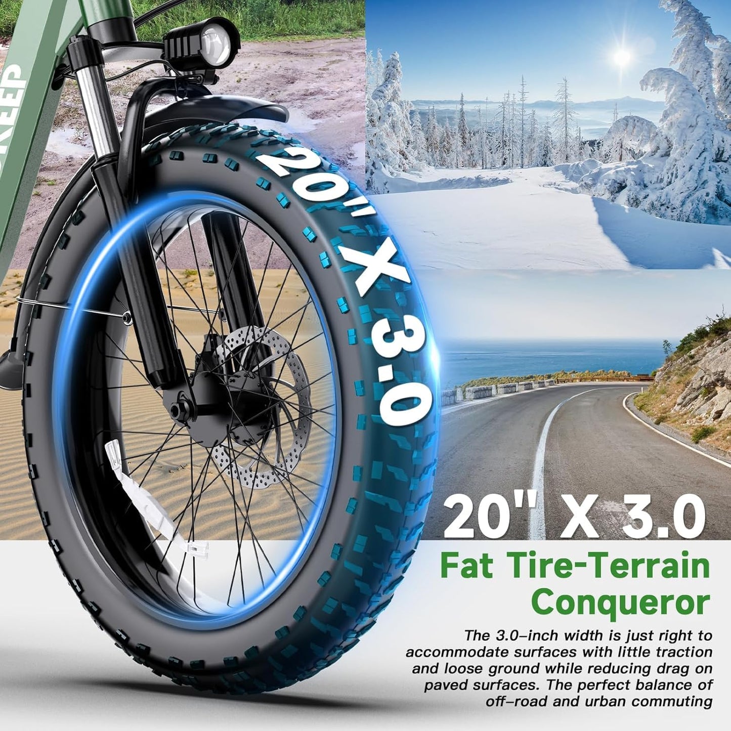 1800W Electric Bike for Adults, 52V/18.2AH Removable Battery Electric Bike, 86 Miles Long Range Foldable Fat Tire Electric Bicycle, 7-Speed Electric Commuter Bicycles,UL2849 Certified, Max 330LBS