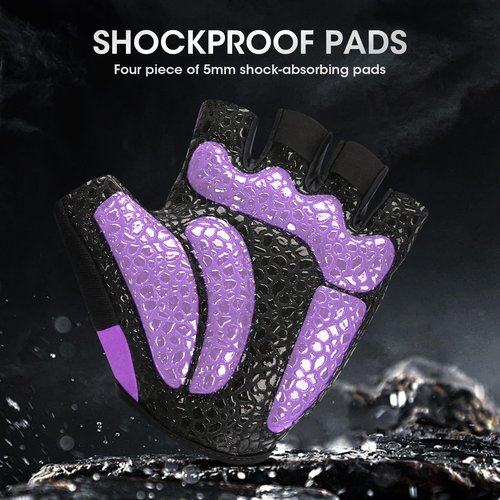 HTZPLOO Workout Gloves for Men Women,Weight Lifting Gloves for Exercise, Gym Training, Fitness,Breathable and Excellent Grip (Purple, Medium)