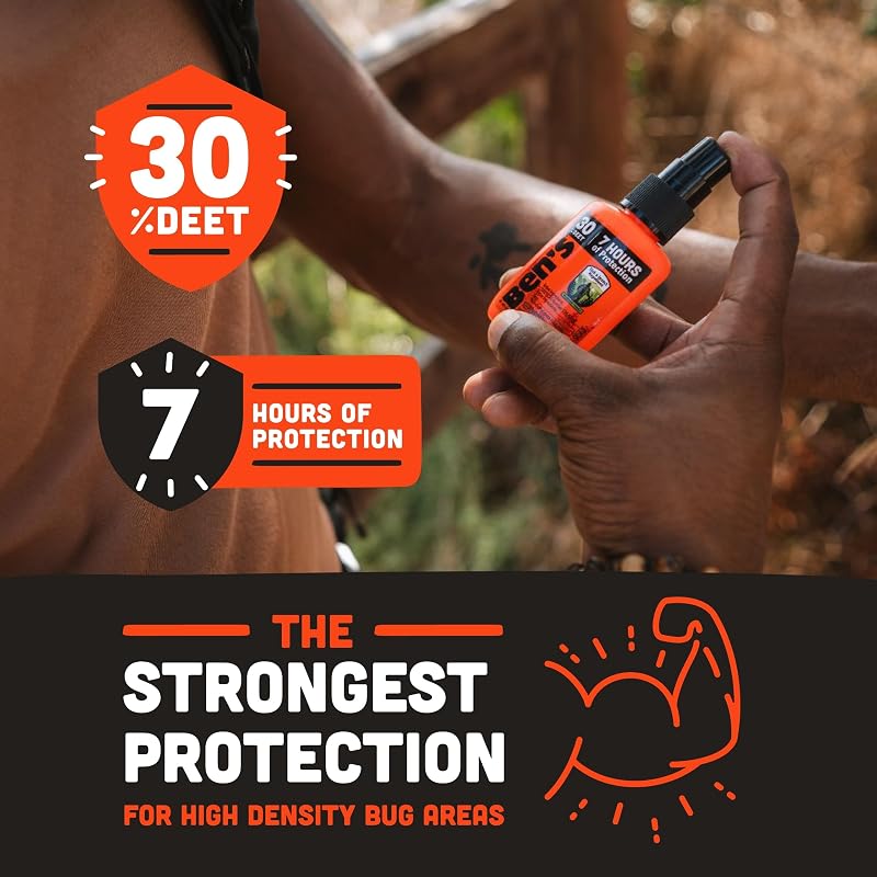 Ben's Tick & Insect Repellent Travel Spray 30% DEET - 1.25 oz (Pack of 4)
