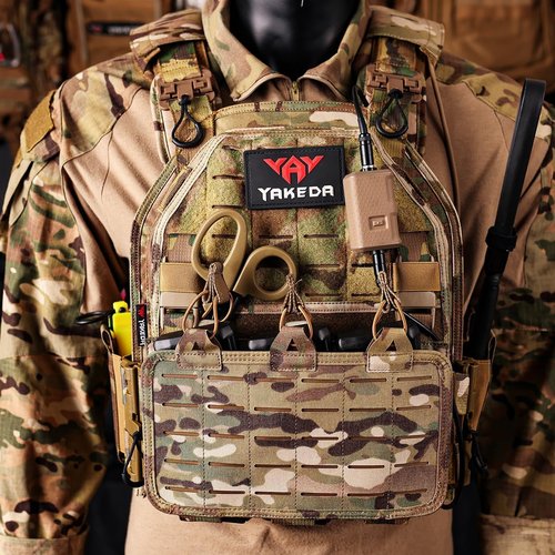 BOMTURN Tactical Vest for Men Quick Release Laser-Cutting Modular Vest for Outdoor