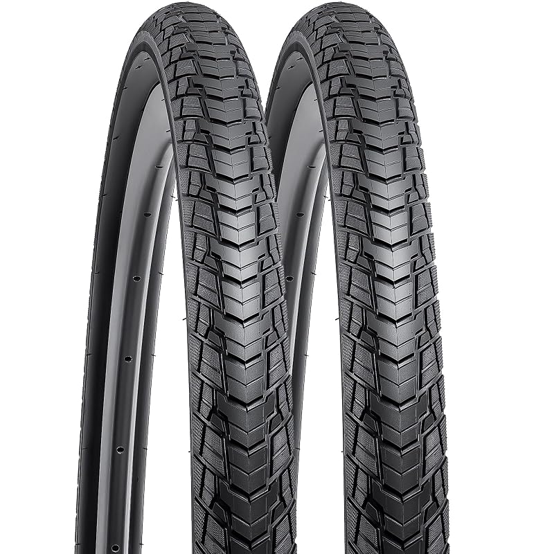 YunSCM 700x35C Bike Tires - 2Pcs 700C 37-622 Gravel Road Tire, Black01