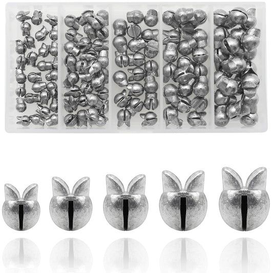 Fishing Weights Sinkers, 250/120pcs Lead Split Shot Fishing Sinkers Open Mouth Design Weights Clip Freshwater Saltwater Fishing Accessories (120pcs)