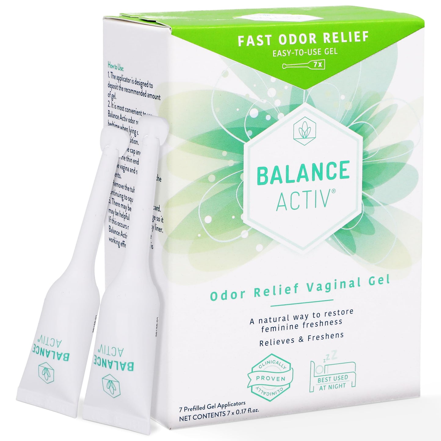 Balance Activ Vaginal Odor Relief Gel, pH Balanced, 7 Count, 1 Pack