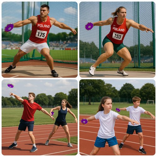 YIXINLOMYY 1 kg Sports Training Discus 2 Pcs for Girls Boys School Track and Field, 1kg Nylon Discus with Steel Rim and Center, Men Women Discuses Outdoor Practice Throwing (Purple)