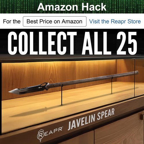 Reapr TAC Javelin Spear – 44″ Spear with 8″ Stainless Steel Blade and Nylon-Fiberglass Shaft for Outdoor, Throwing, and Utility Use