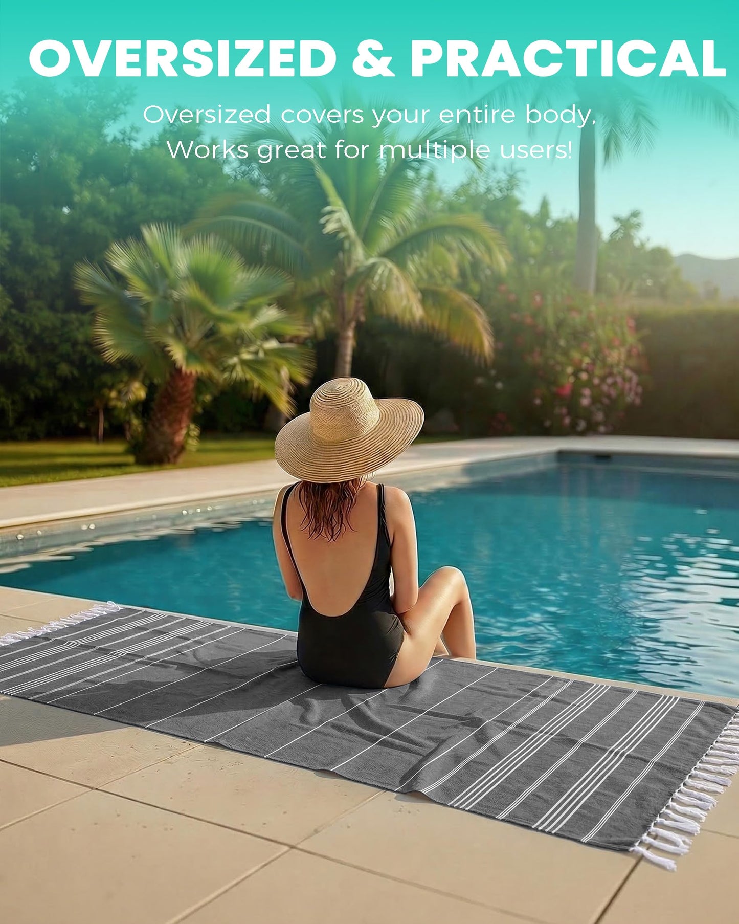 Antfuny 6 Packs Turkish Beach Towels Yoga Blanket Gym Workout Towel 2024 Women Birthday Gift Ideas for Mom Day Mother Grandma Wife Sister Girlfriend Her Friend Appreciation Thank You