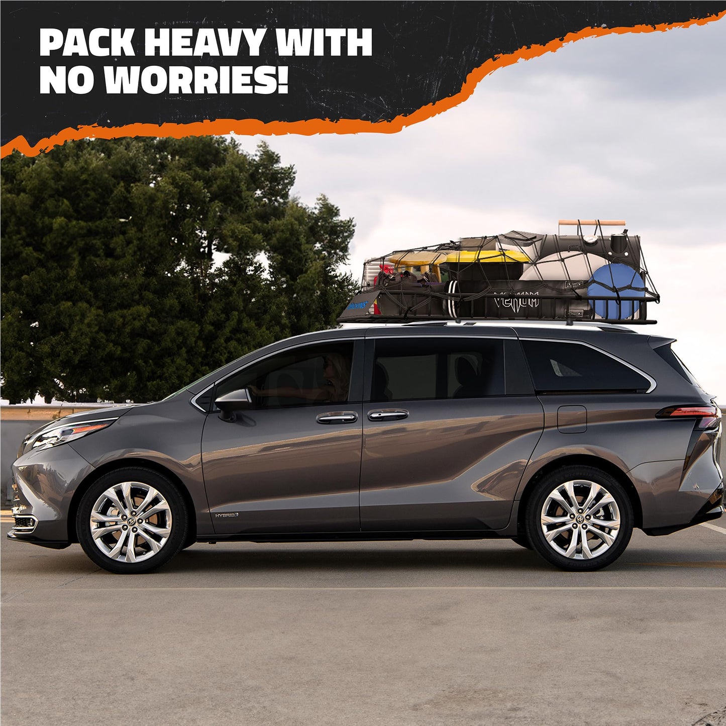 Mockins 84"x39"x6" XL Extendable Roof Rack Cargo Carrier & 35 CuFt Waterproof Cargo Bag for Top of Car | 3 Length Sizes: 40", 63", 84" Luggage Rack for SUV Car & Truck with Roof Basket Accessories