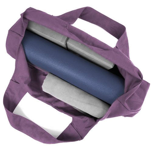 Yogiii Yoga Mat Bag | The ORIGINAL YogiiiTotePRO | Large Yoga Mat Bag or Yoga Mat Carrier with Side Pocket | Yoga Bag Fits Most Size Mats (Imperial Purple)