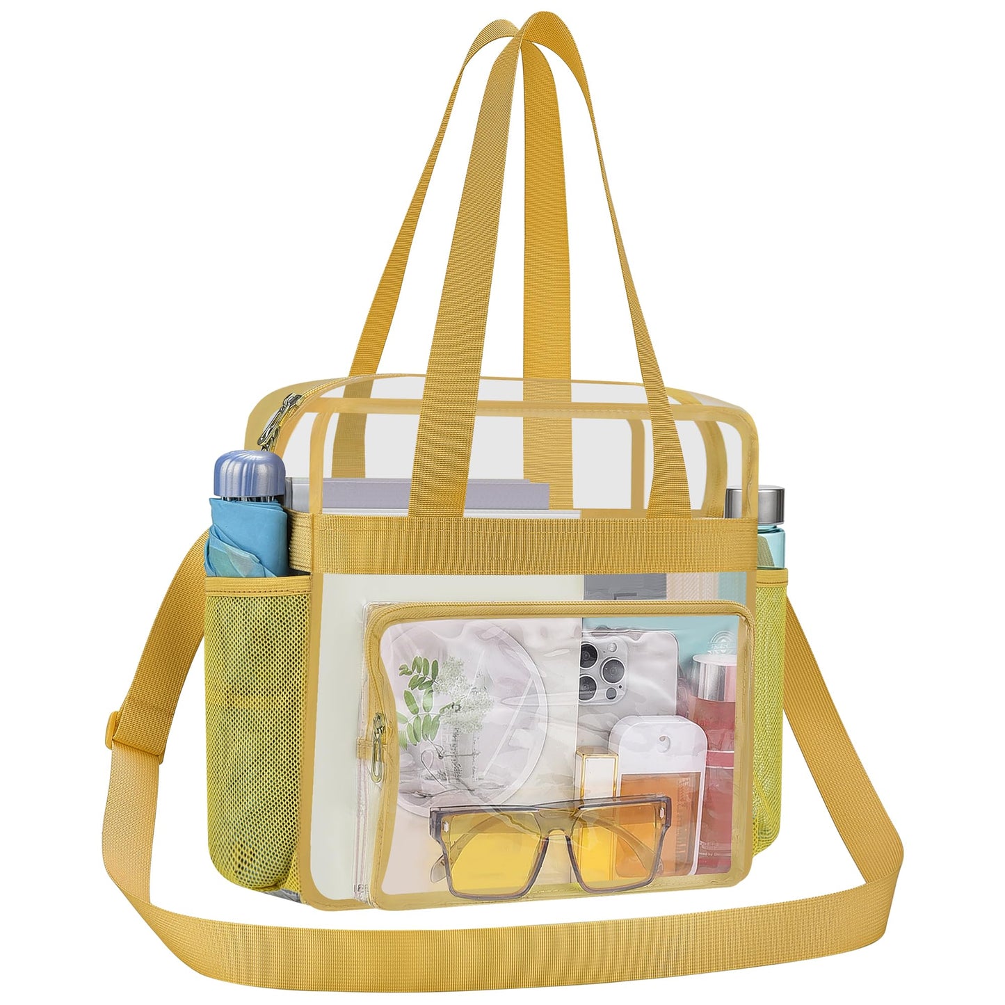 USPECLARE Clear Bag for Stadium Events, 12x6x12 Transparent Stadium Messenger Bag for Concerts, Work, Sports Games, Gym