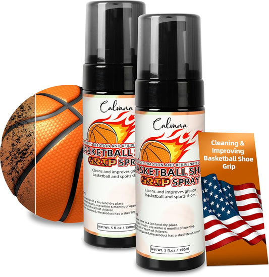 (2-Pack) 5 fl.oz Grip Spray, Traction Spray for Basketball, Volleyball, Sports Shoes Bottom, Restores and Cleans, Extends Shoe Life and Increases Performance