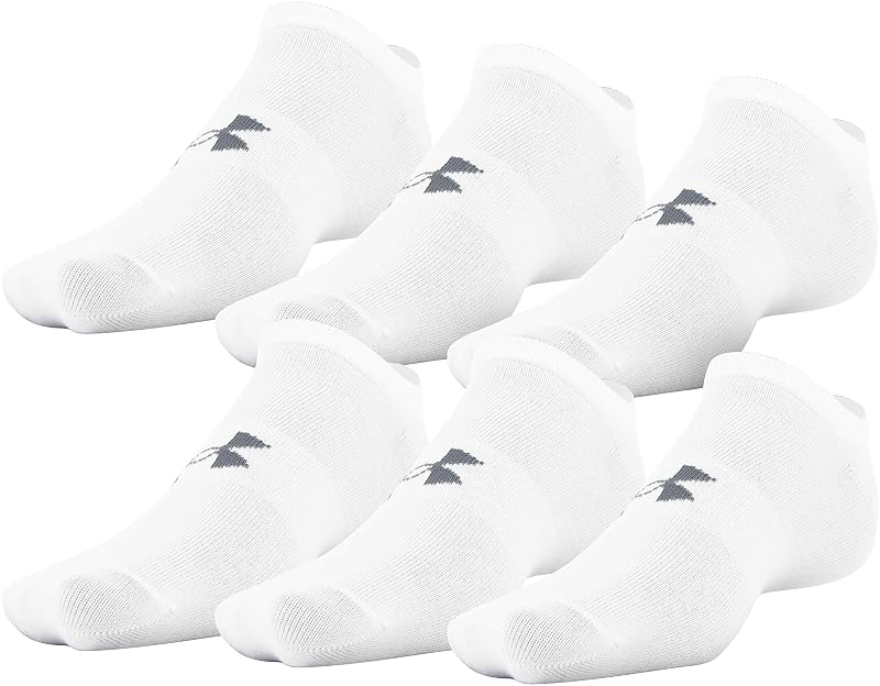 Under Armour Essential Lite Socks 6-Pair – White, Classic Fit, Large (Variation of THIS listing)