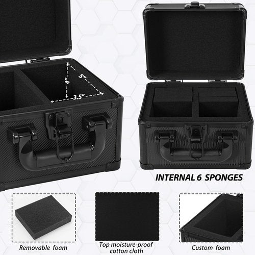 OUUTMEE Graded Card Case - Aluminum Alloy Graded Card Storage Box Compatible with 40 Card Slabs, Sports Trading Card Case Fits PSA, CSG, BGS and Top Loaders