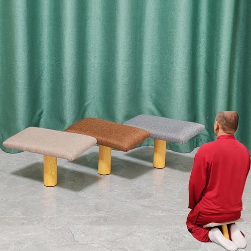 Meditation Bench,One-Legged Stool Sitting Posture Correction Kneeling Solid Wood, Edges for The Perfect Posture, Prayer Bench, Meditation Chair, Yoga Stool (aa)