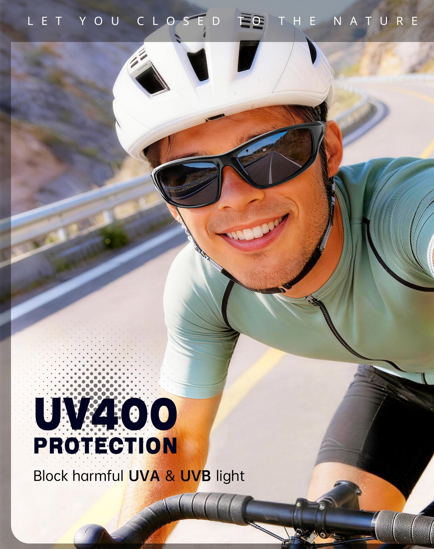 KALIYADI 2 Pack Polarized Sunglasses-Men Sports Sun-glasses: Mens Sunglasses UV Protection for Fishing Driving Cycling