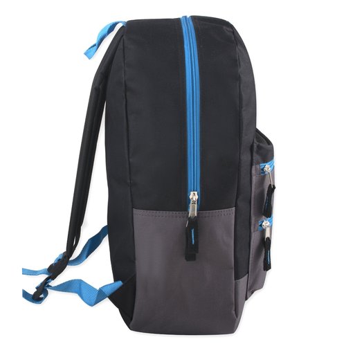 Trail maker Multi-Color Back Pack with Adjustable Padded Shoulder (Black)