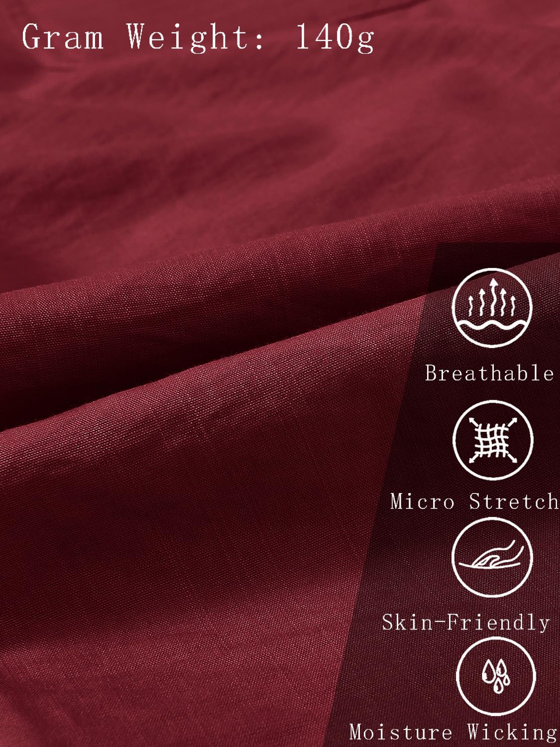 MoFiz Hiking Cargo Pants for Women with Pockets Lightweight Quick Dry Athletic Outdoor Summer Travel Casual Joggers Sweatpants Wine Red XS