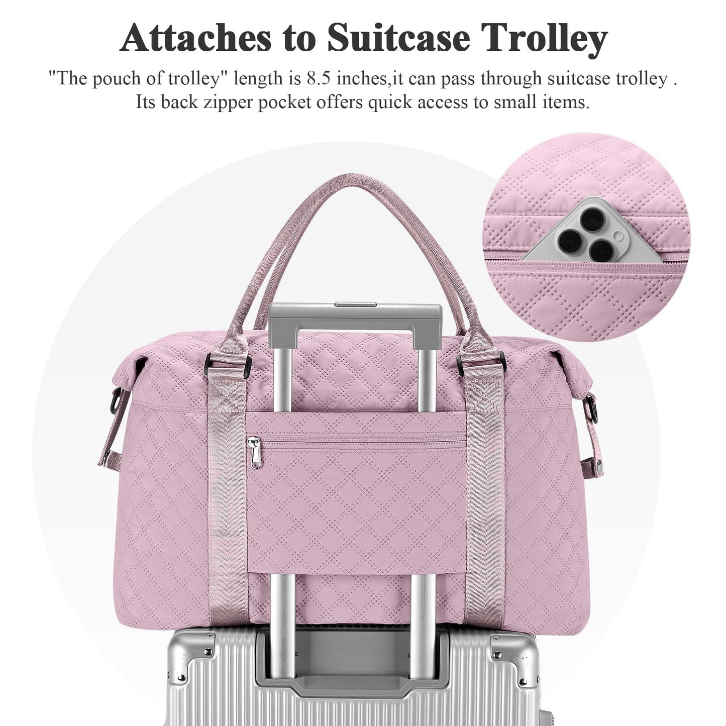 Travel Duffel Bag,Overnight Weekender Bags for Women with Wet Pocket