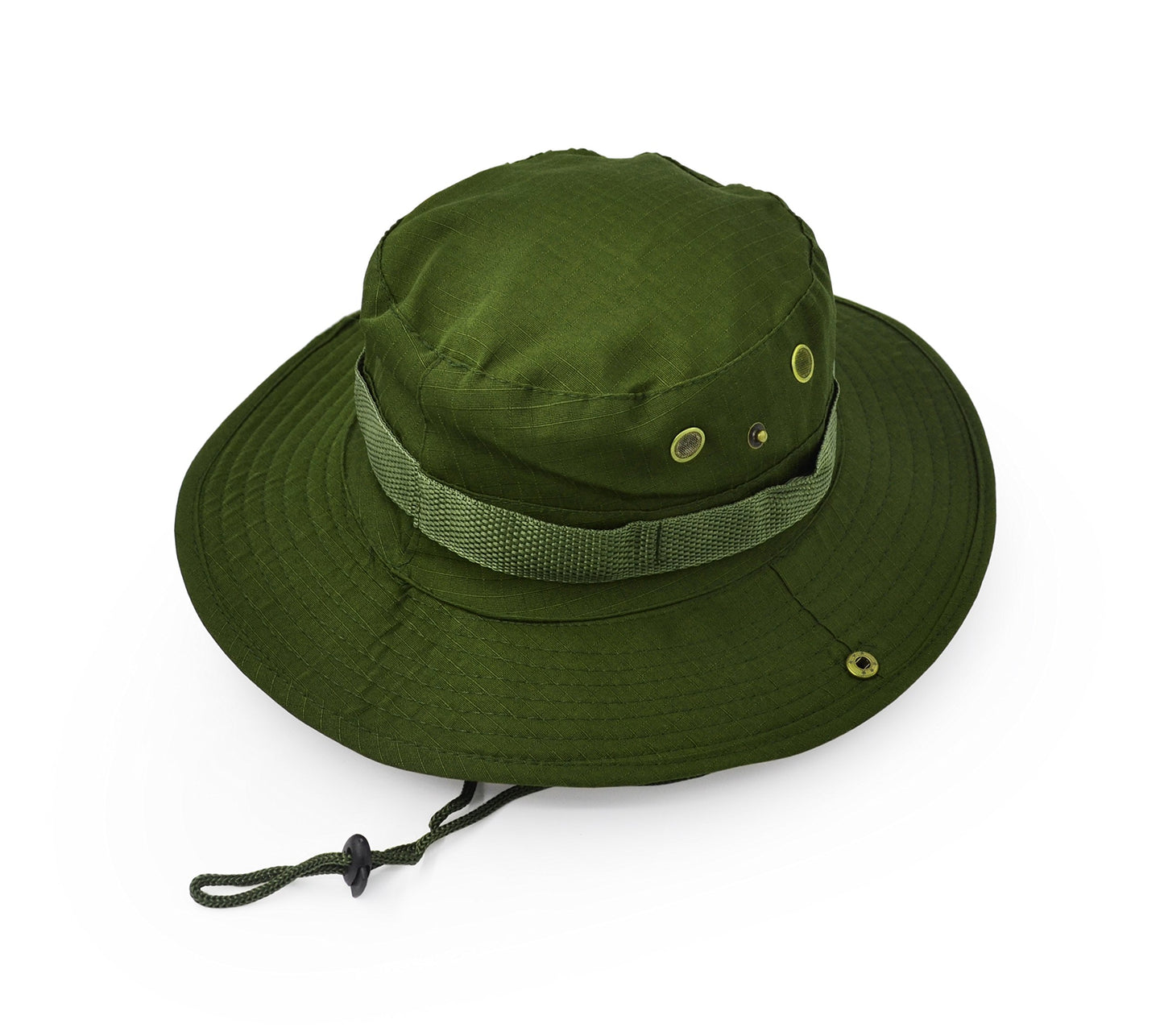 Outdoor Wide Brim Sun Protect Hat, Classic US Combat Army Style Bush Jungle Sun Cap for Fishing Hunting Camping Army Green 5