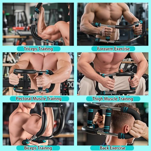 Saker Twister Arm Trainer, Adjustable 66-110LB Forearm Strengthener Chest Exerciser, Heavy-Duty Spring Resistance Upper Body Workout Equipment, Wrist Trainer for Home Gym & Portable Strength Training