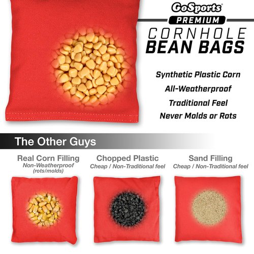 GoSports Cornhole Bean Bags Set of 4 - Regulation All Weather - Navy